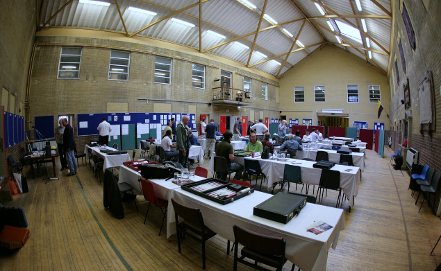 The playing area at the Artillery grounds through David's fish-eye lens